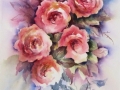 ein Zweig roter Rosen